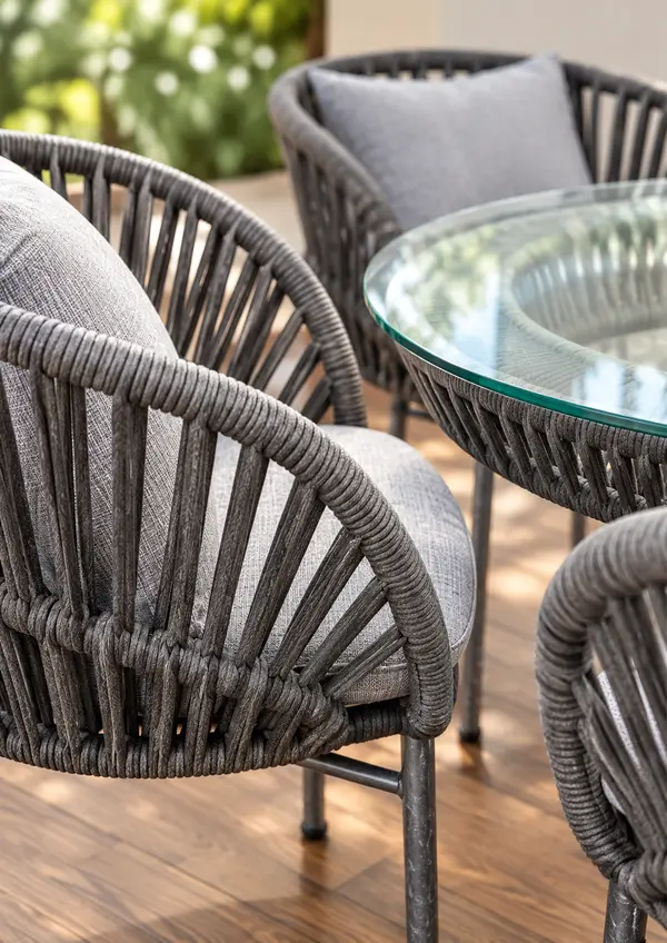 Grey Rope Outdoor Seating Set — image 3
