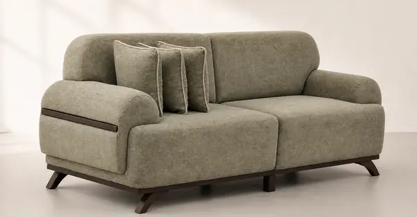 Sage Linen Weave Loveseat — image 2