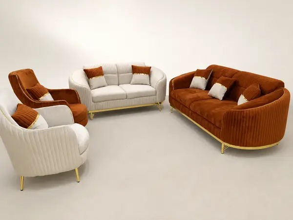 Rust Ribbed Velvet Set — image 5