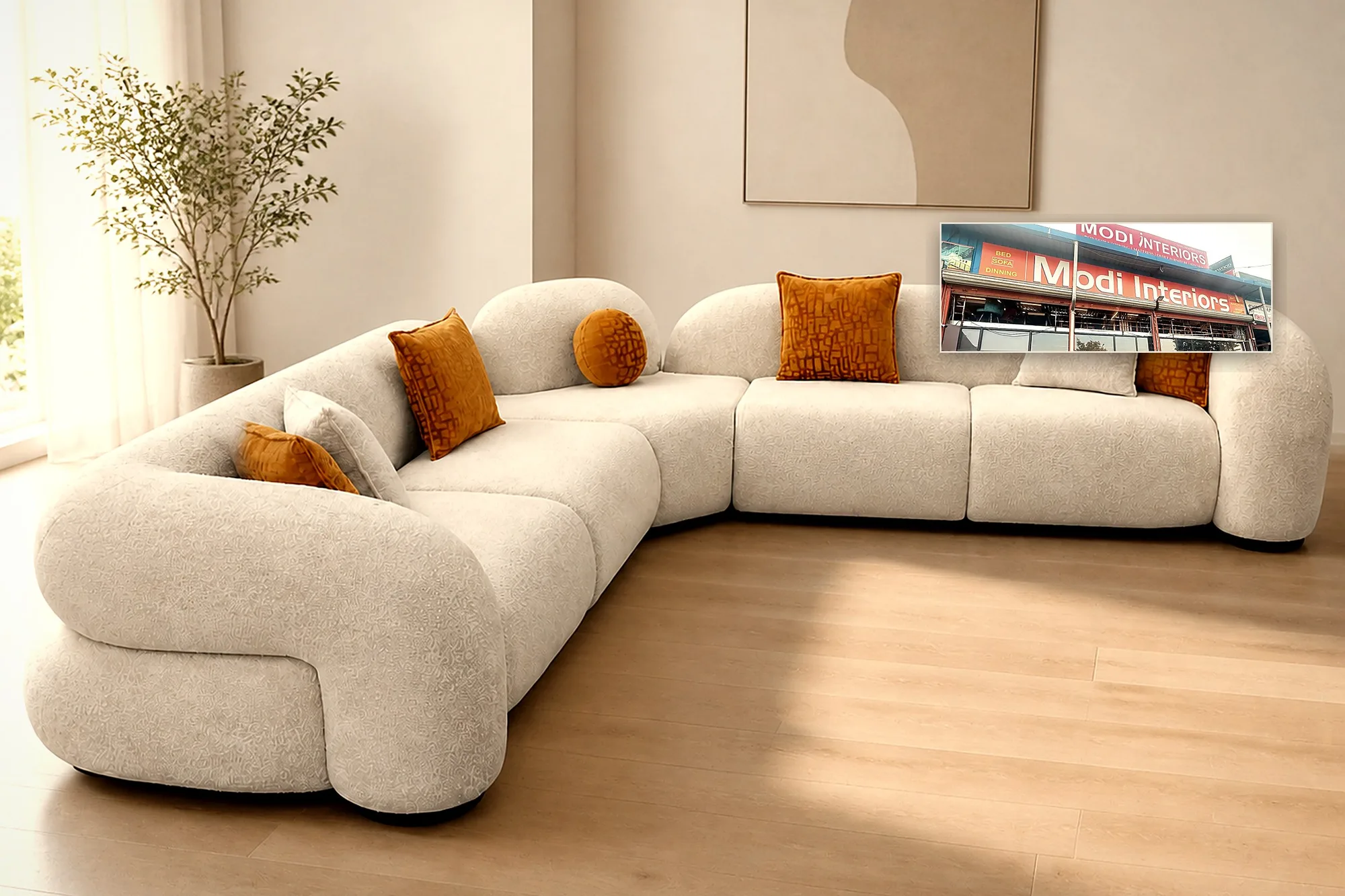 A calm, light-filled interior by Modi Interiors